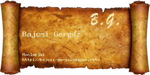 Bajcsi Gergő névjegykártya