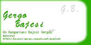 gergo bajcsi business card